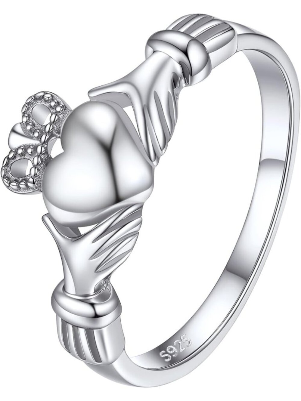 Sterling Silver Irish Claddagh Ring for Women - Love & Friendship Jewelry